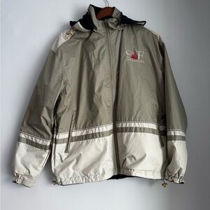 Vintage Embroidered San Francisco Jacket Reversible Raincoat & Fleece Full Zip